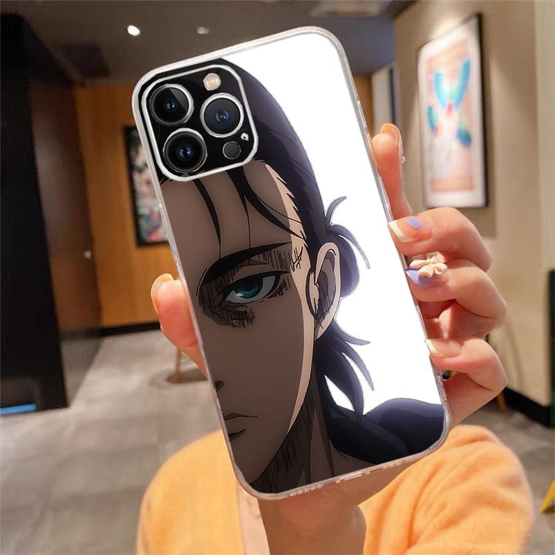 Eren Yeager attack on titan Phone Case Carcasa Funda For iPhone 17 Pro Max 17 Air 16 15 14 13 Pro Max 15 16 Pro 15Plus Case