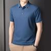 Seamless Short Sleeve T-shirt Men's Polo Shirt Lapel Summer New Men's Business Cool Feeling Middle-Aged