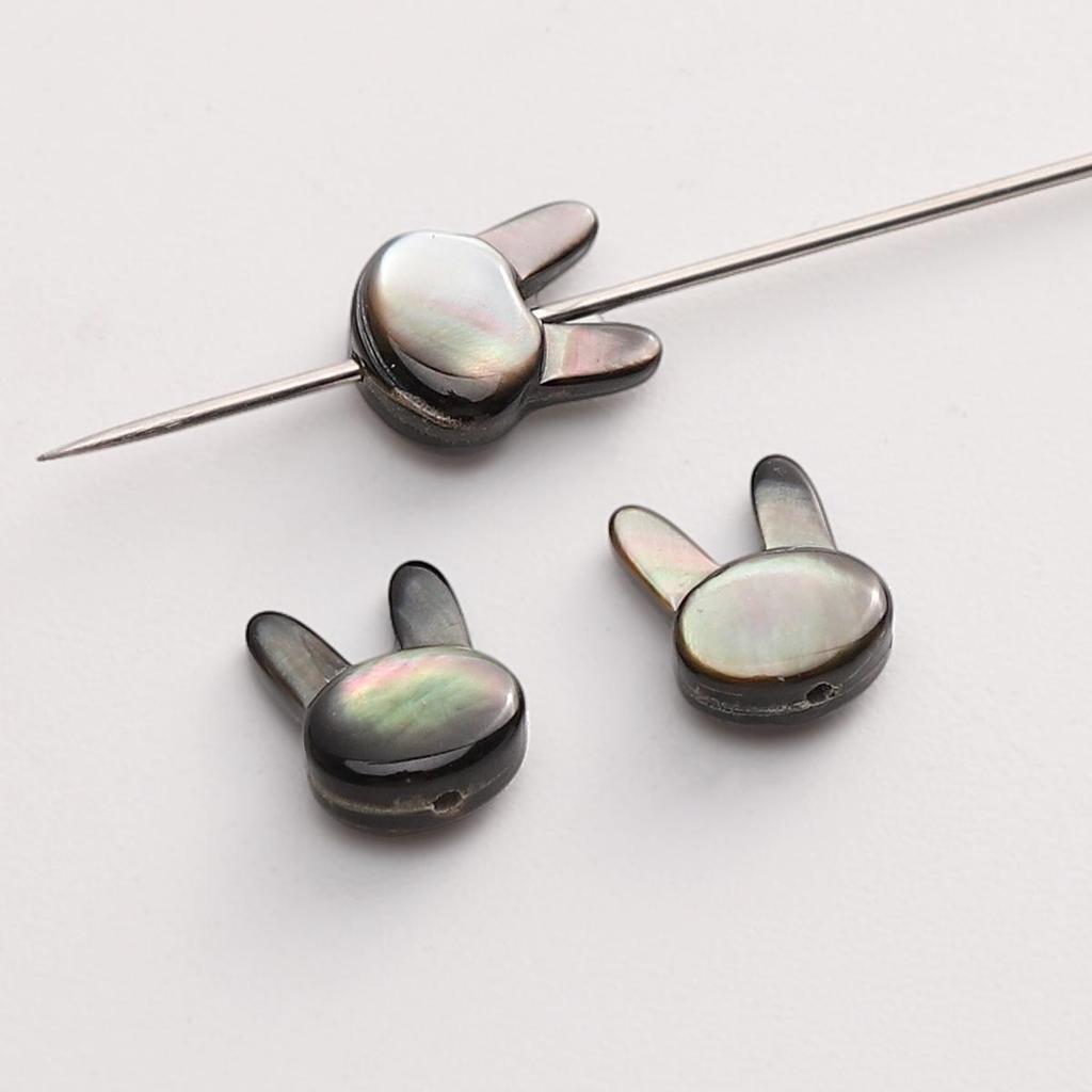 Натуральные ракушечные бусины в виде головы кролика и кошки для изготовления ожерелий, браслетов, серег и другой бижутерии