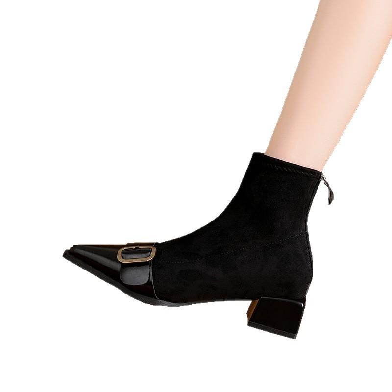 Нишевая роскошь осень и зима ручной работы ретро женская обувь и мягкая кожа ретро простой острый носок бой