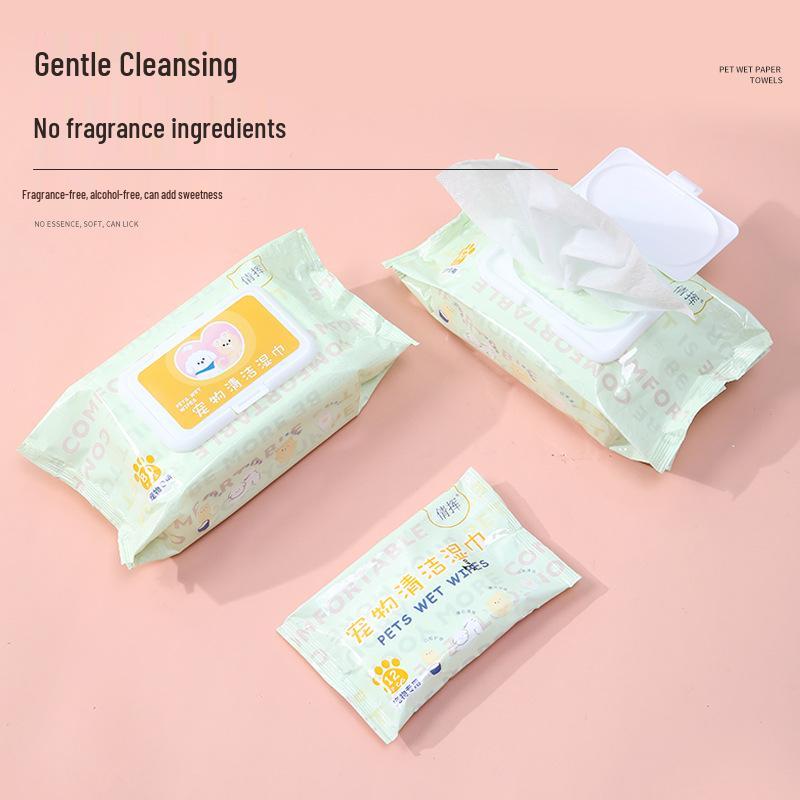 Влажные салфетки для очистки слезных дорожек и тела домашних животных для кошек и собак - Дезодорирующие влажные салфетки, не требующие смывания