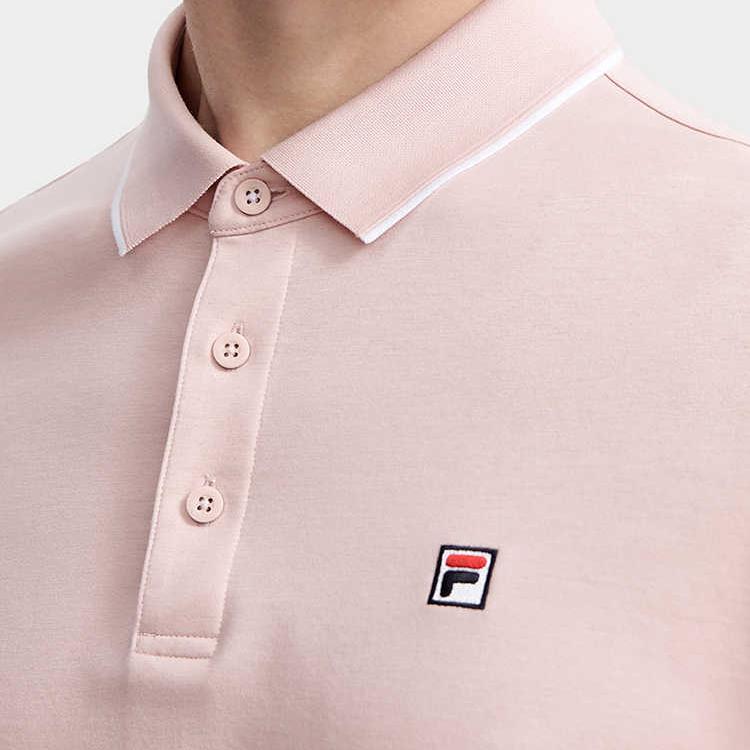 FILA Polo Shirt Men's Longlin Pink F51M421102F-LP