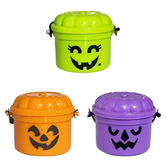 3/7 шт. Мини-ведерко-тыква Яркий ностальгический дизайн Странная атмосфера Жуткое украшение в виде мини-ведерка-тыквы