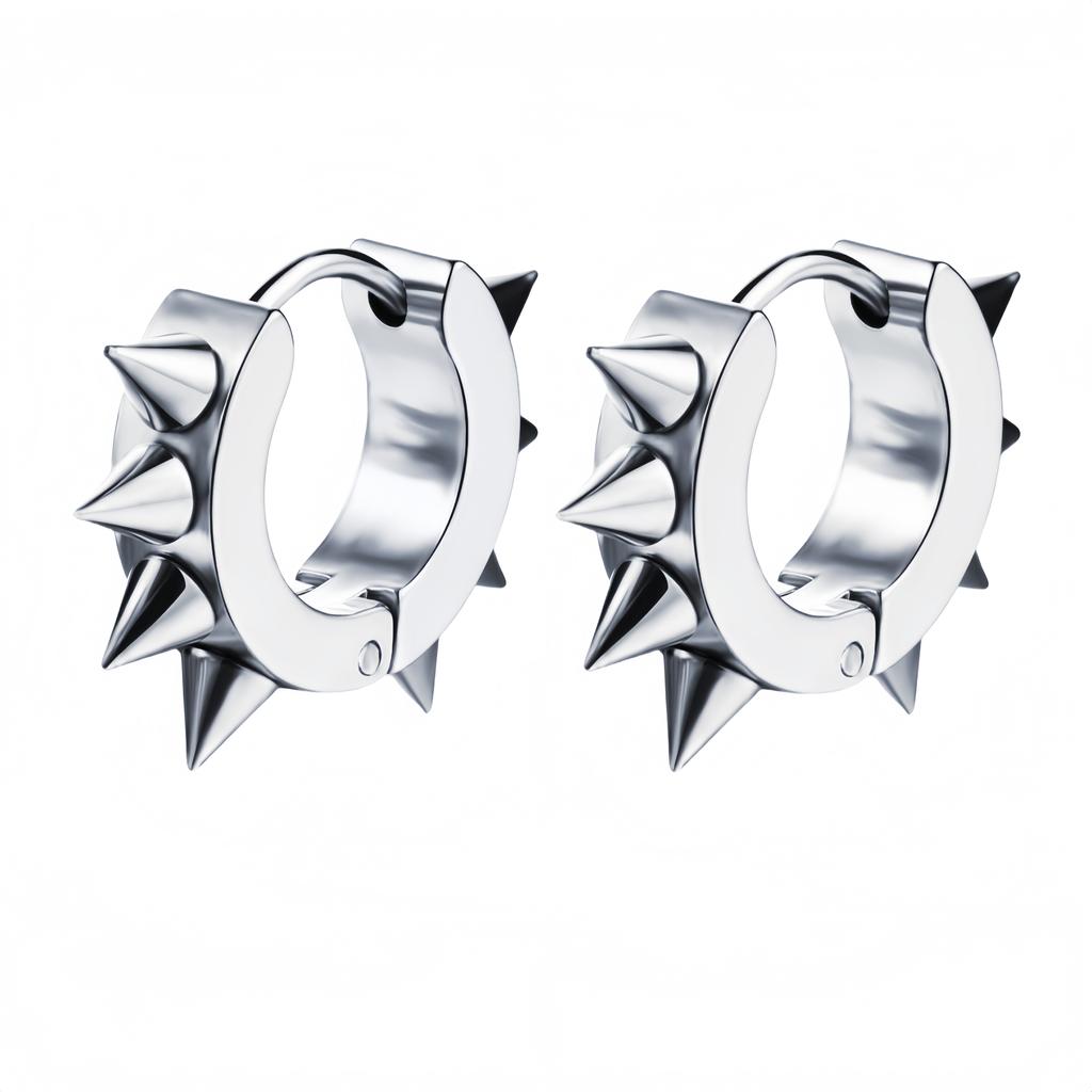 New in Trendy Minimalist Stainless Steel Hoops Ear Piercings Earrings Round for Men Woman Waterproof Vintage Jewelry Decoration
