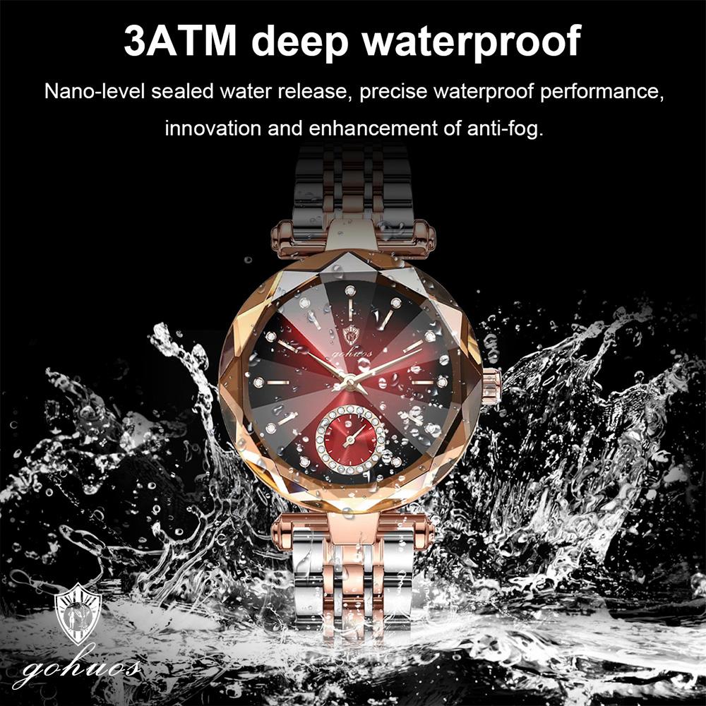 Gohuos 7820 High Quality Women's Quartz Watch Simple Fashion Waterproof Female Clock for Business Watch for Female