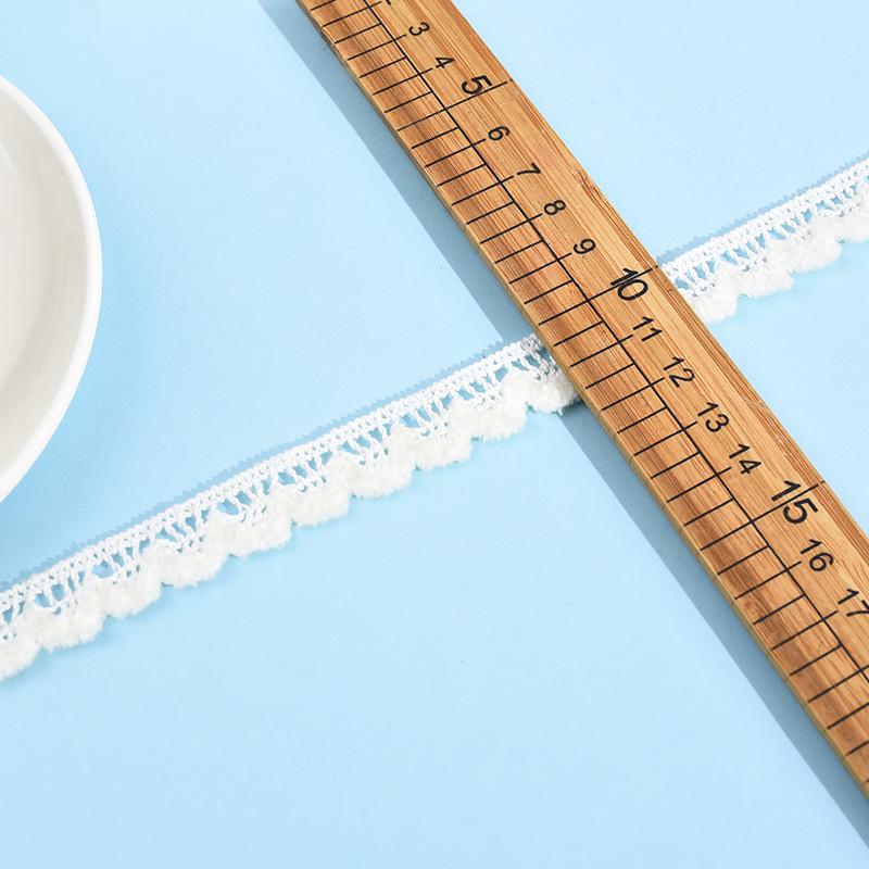 Мягкое зубчатое хлопковое кружево с водорастворимой вышивкой