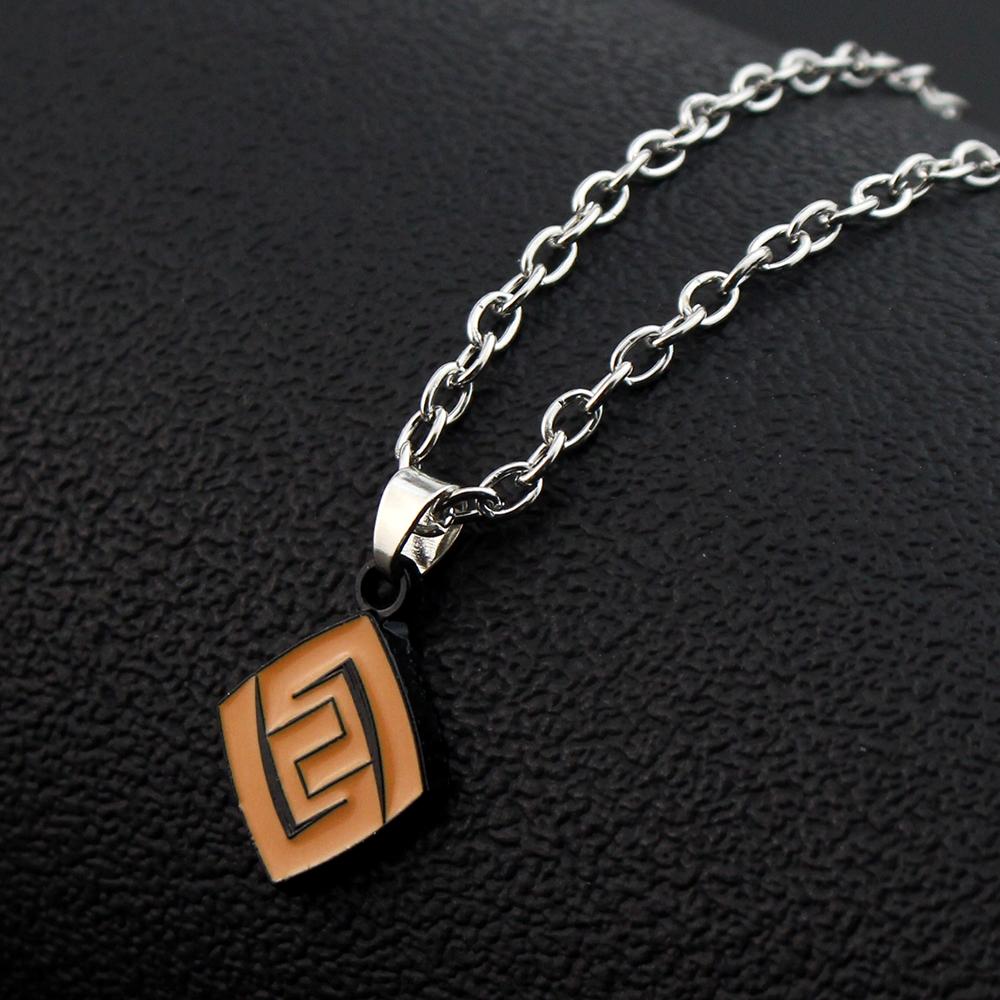 Genshin Impact кулон ожерелье подростковое милое аниме мультфильм призрак ожерелье из нержавеющей стали для мужчин женщин ювелирные аксессуары подарок