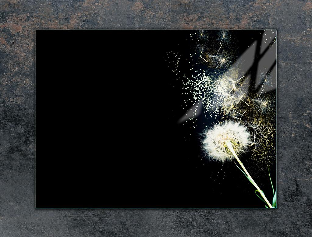 Glass stovetop protector 70x52 Flower