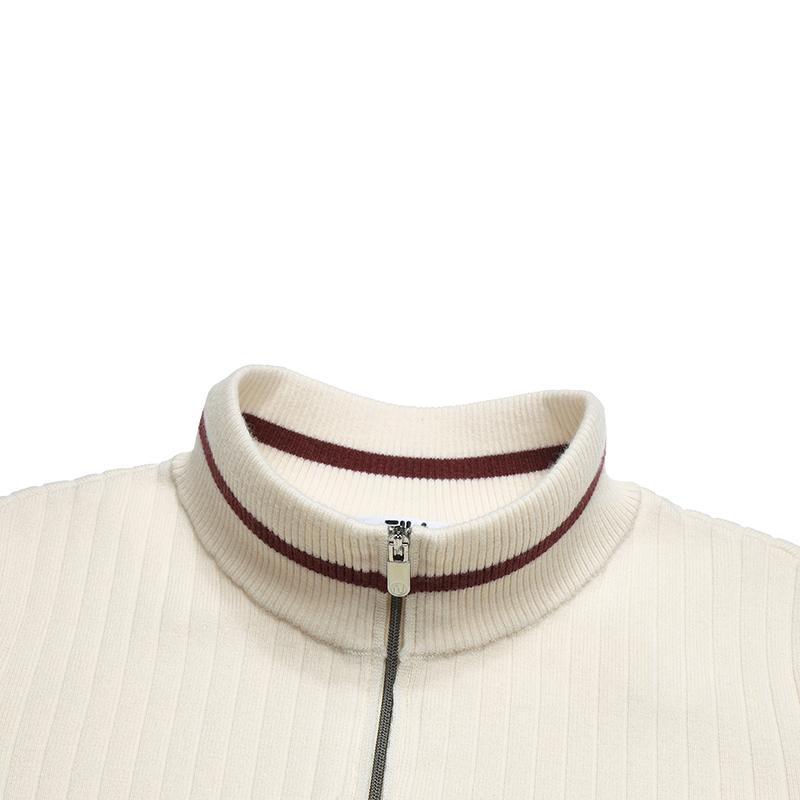 Fila Модный Минималистичный Дизайн Повседневный Теплый Приталенный Вязаный Свитер Женский свитер Белый F11W542401FIV