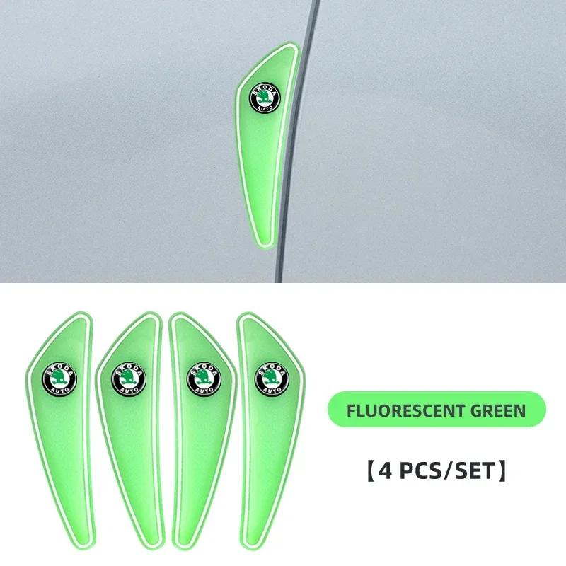 4PCS Silicone Car Door Corner Cover Bumper Collision Anti-scratch Protector For skoda octavia a5 a4 mk1 fabia superb rapid mk3