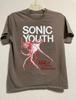 Sonic Youth винтажная темно-шоколадная футболка с коротким рукавом унисекс Мужская Женская S5XL Унисекс Футболка
