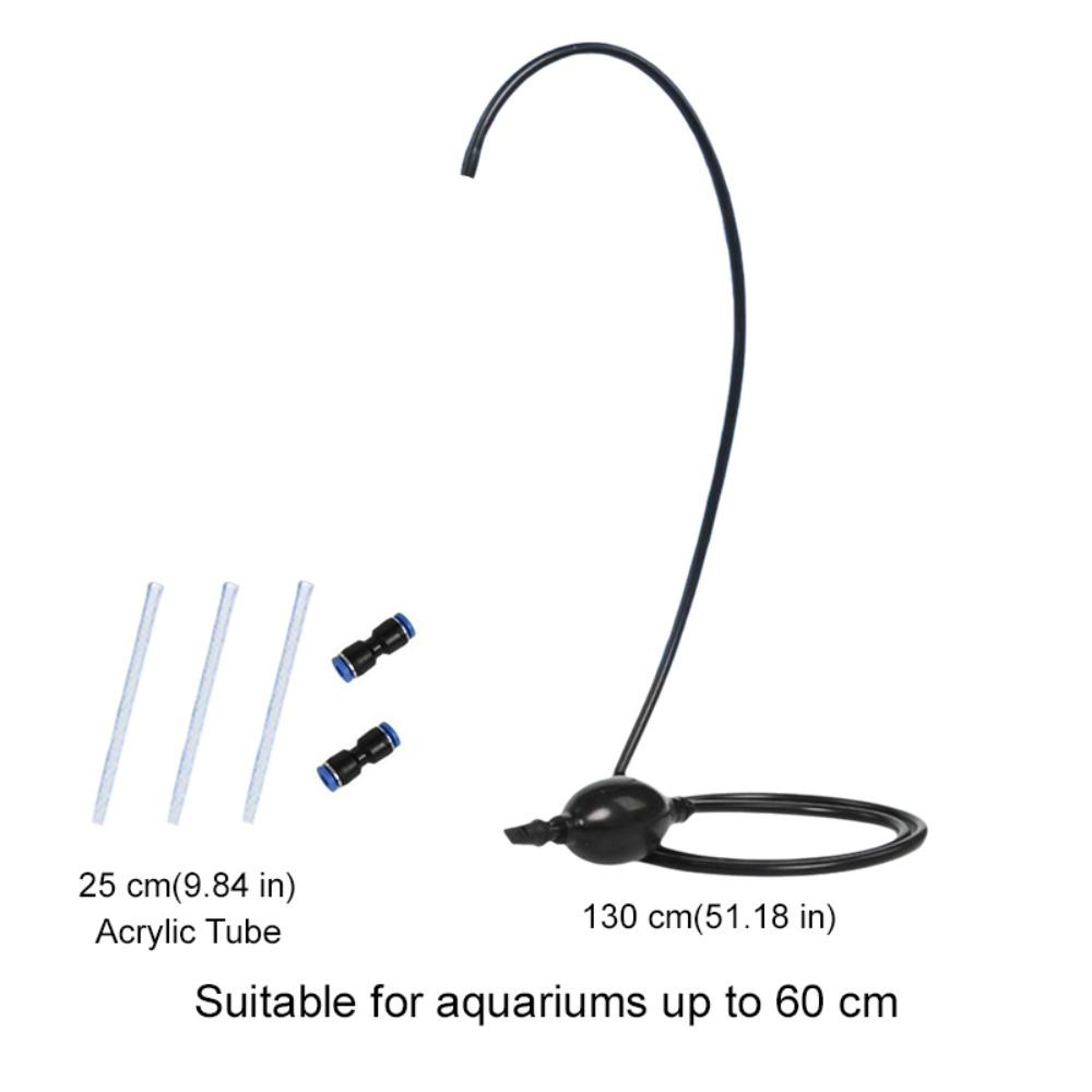 Manual Aquarium Siphon Efficient Fish Tank Cleaner Ecosystem Tank