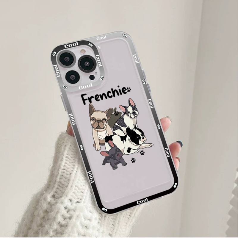 Чехол для телефона «Мопс, французский бульдог» для iPhone 11, 12, 13 Mini Pro Max 14 Pro Max, чехол
