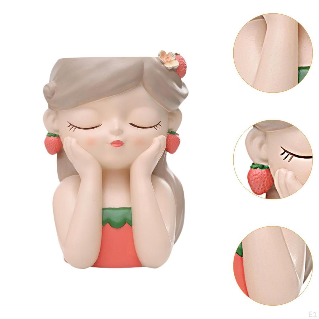 Ваза-бюст, комнатный цветочный горшок, декоративная фигурка в форме девушки-цветочницы, кашпо для офиса, балкона