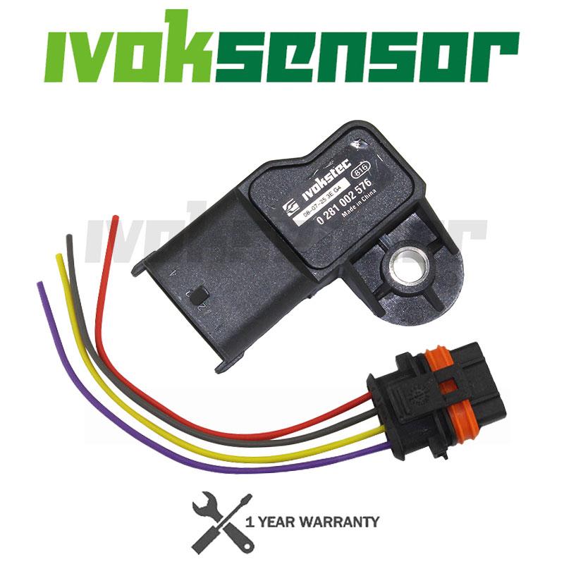 Датчик MAP для VOLVO FE FH FL FM KAMAZ DAF CF LF 45 55 65 0281002743 0281002576 20524936 1403945 С разъемом