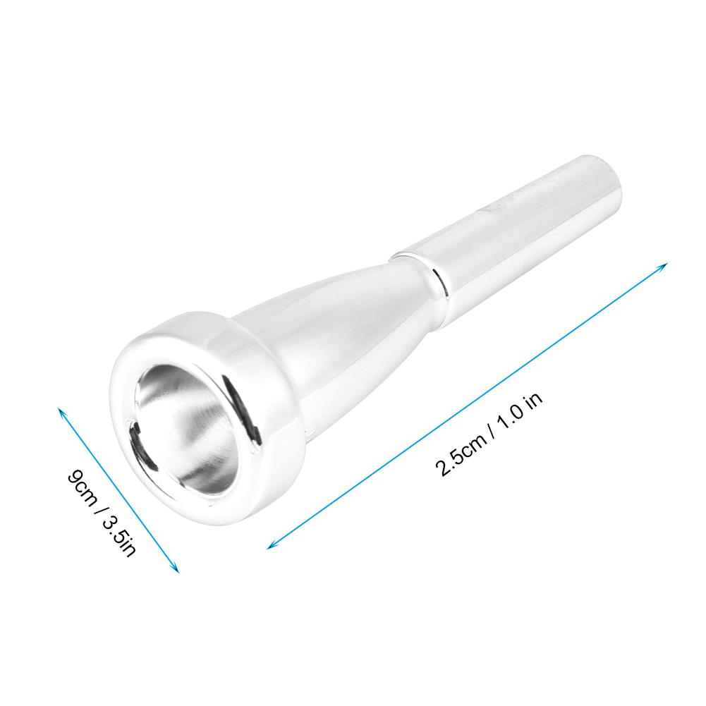 Мундштук для трубы размера 3C, аксессуар для музыкального инструмента(Серебряный)