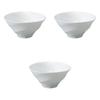 Set of 3 Spiral White Bowls X Ramen Bowls by Setomonohonpo 6.8cm [20 7.9cm]