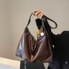 Ielgy Ladies Large-Capacity Glossy Tote Bag High-End Texture Soft Commuter One-Shoulder