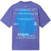STONE ISLAND Футболка с логотипом в виде буквы, с круглым вырезом, со спущенным плечом, с коротким рукавом, мужская, топы, лавандовая K1S152100016S0089-V0047