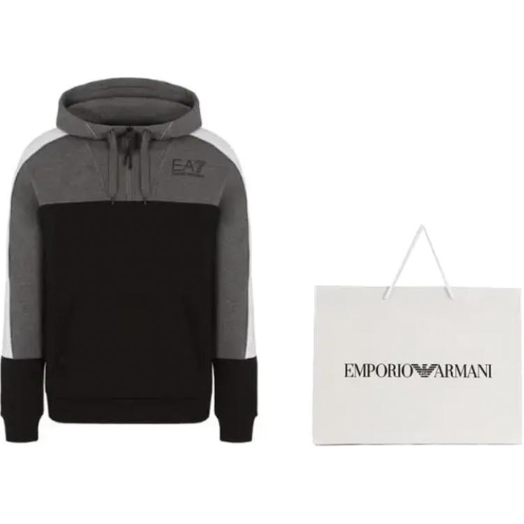 EMPORIO ARMANI EA7 FW22 Sweatshirt Men's Black Gray 6LPM15-PJ07Z-1200