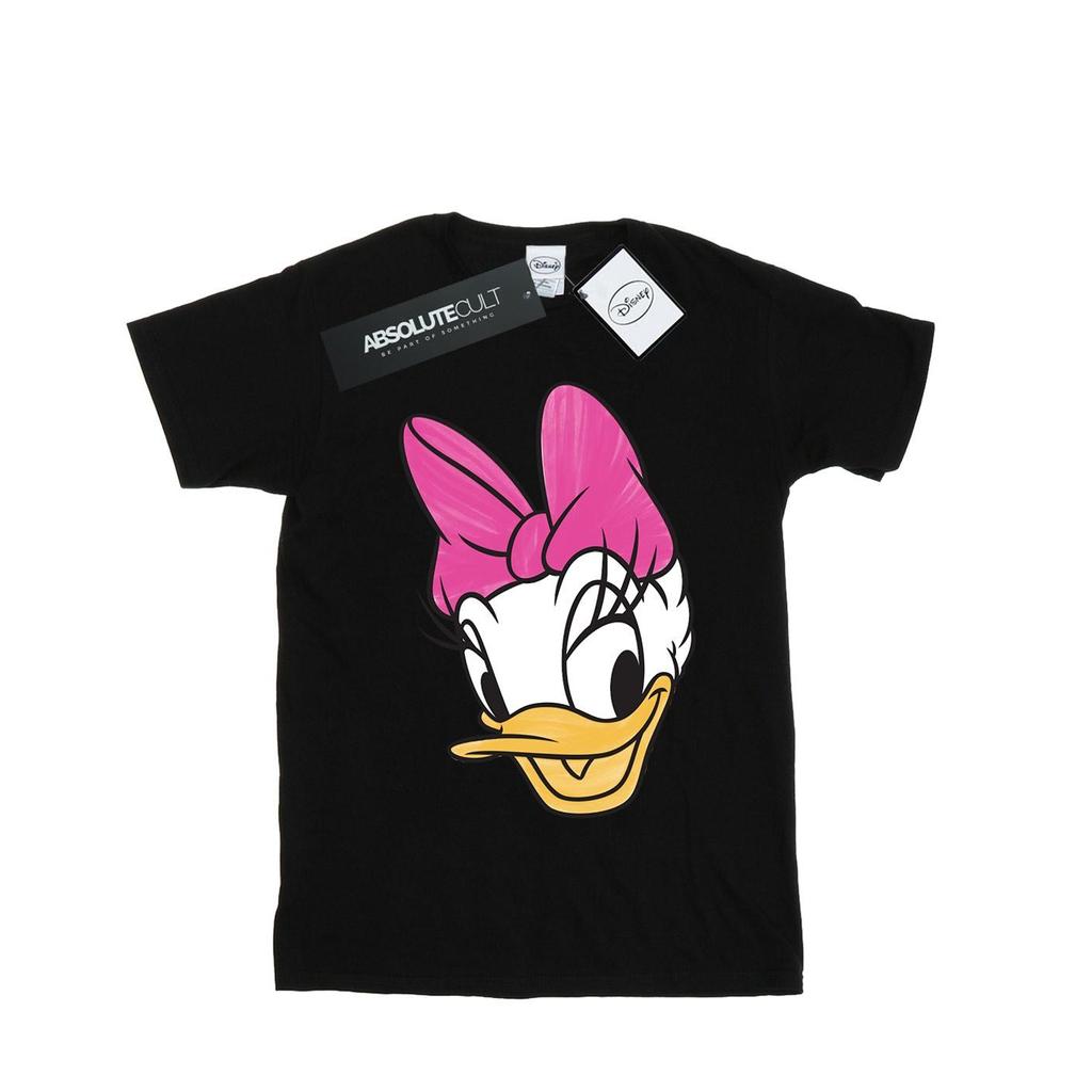 Disney Womens/Ladies Daisy Duck Head Painted Cotton Boyfriend T-Shirt