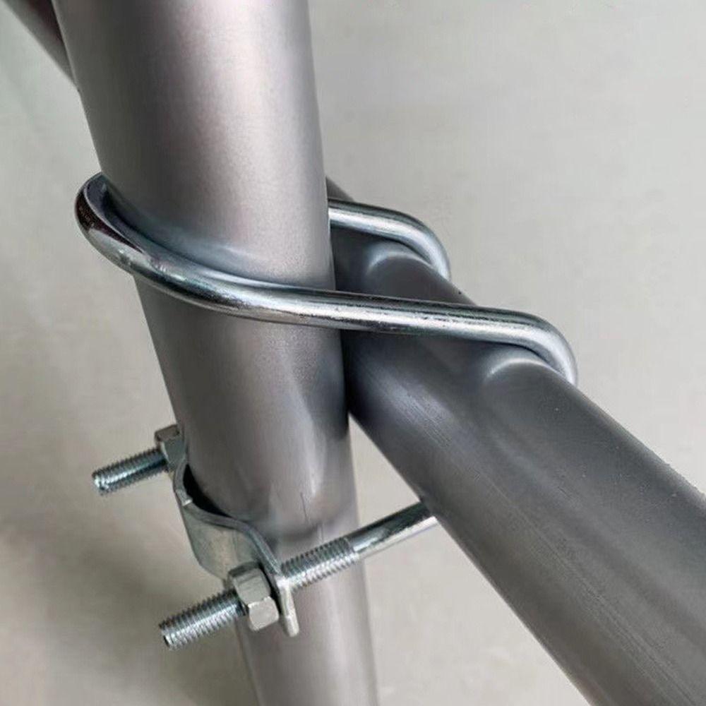 1Pcs Double U-Cross U Bolt Cross Clamp Tube Pipe Clip Durable Hose Clamp