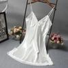 Cute Lace Camisola Patchwork Women's Nightgowns Silk Dress Bowknots Lingerie Nighty Women