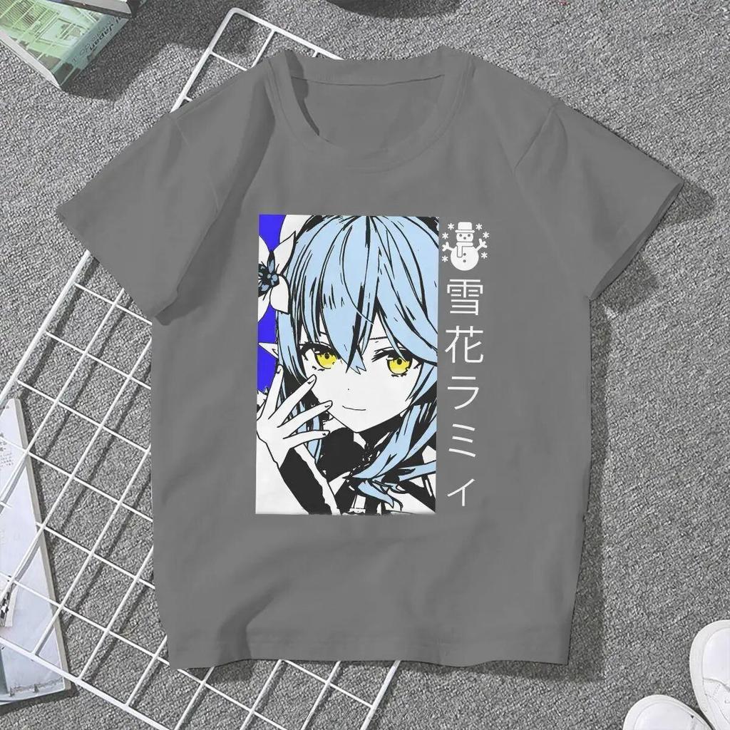 Yukihana Lamy Feminine Clothes Hololive VTuber Plus Size T-shirt Harajuku Vintage Female Clothing
