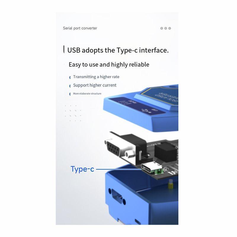 USB To RS485 RS422 RS232 TTL Industrial Converter CDSENET E810-U15C CH340 Power Signal Isolation Type-C 3.5V/5V TTL