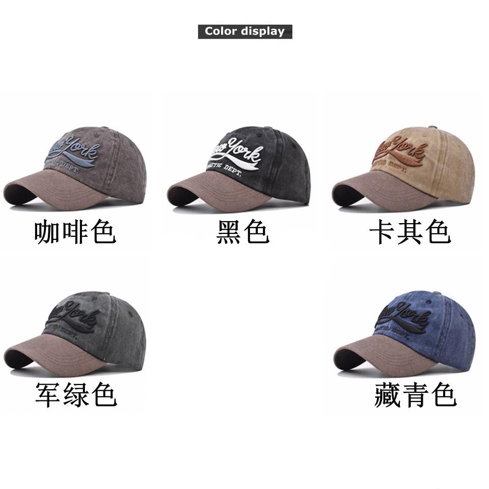 Pure Cotton Baseball Cap NEW YORK Big Embroidered Sports Baseball Cap Personalized Cap