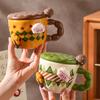 Ceramic Cup With High Value Home Office Couple Water Cup Gift Box, High-End Souvenir Gift