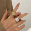 Кольцо открытое многослойное класса люкс для женщин – Стильный регулируемый дизайн, Модные минималистичные флеш-линии, Модная бижутерия