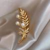 Wheat Ear Pearl Brooch Women's High-end Sense of High-end Luxury High-end Brooch Pin Design Sense Niche Suit Accessories