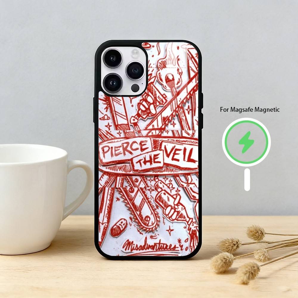 P-pierce the veil band Phone Case For iPhone 17/16/15/14/13/12/Plus/Pro/Max for Magnetic Wireless Charging