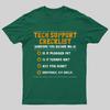 Tech Support Checklist Funny 100% Cotton Summer Casual Cool Loose T-Shirt