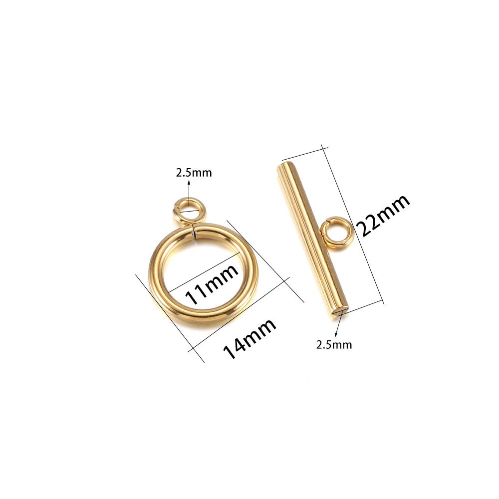 Набор из 6 шт., застежка-браслет из нержавеющей стали, тумблерная застежка, соединитель для изготовления ювелирных изделий, застежки OT, аксессуары «сделай сам»