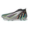 adidas Predator Edge+ FG Silver Metallic Black Мужские кроссовки Core-Black Team-Solar-Green HR1560