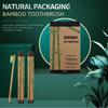 "Set of 10 Natural Bamboo Toothbrushes - Eco-Friendly Cross-Border Single Pack"
