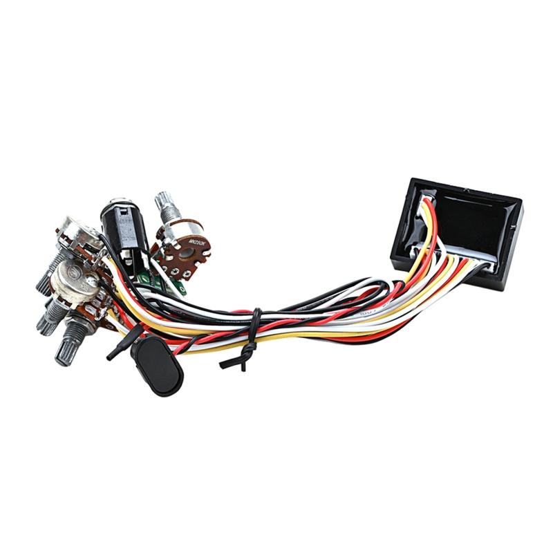 Предварительно распаянная схема предусилителя для бас-гитары, звукосниматель, активный/пассивный эквалайзер для звукоснимателя бас-гитары