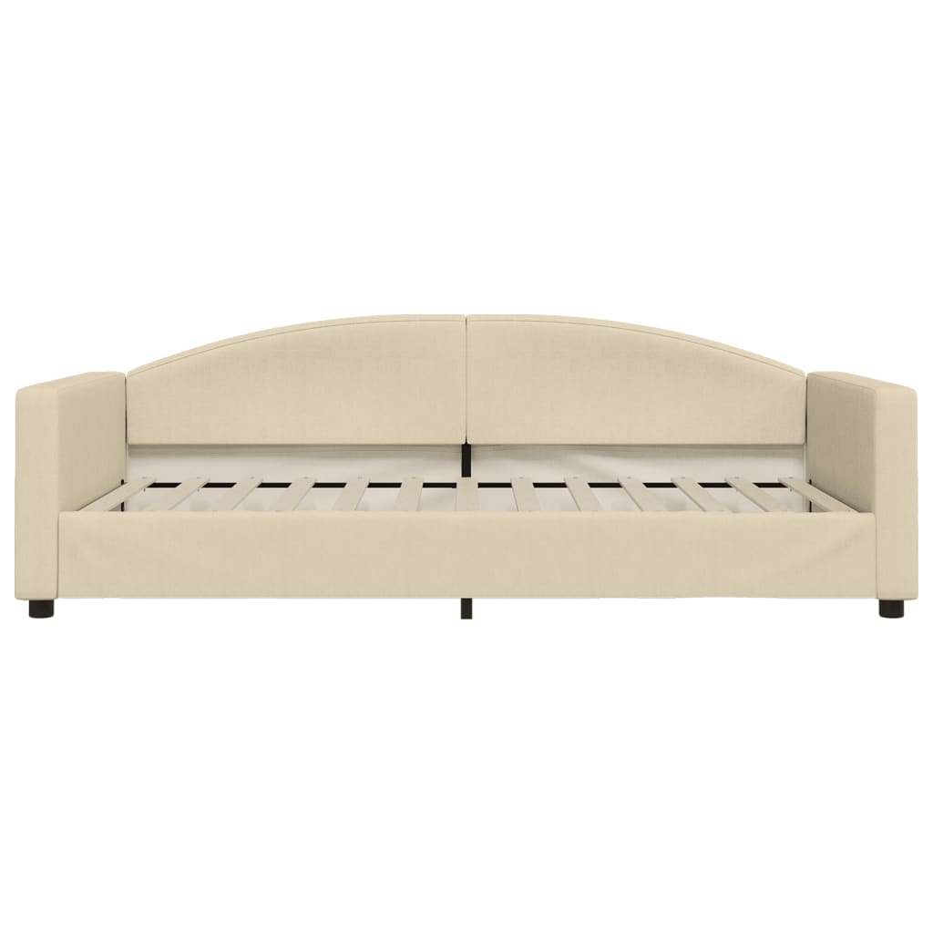 Vidaxl Sofa Z Materacem Do Spania, Kremowa, 100X200 Cm, Tkanina