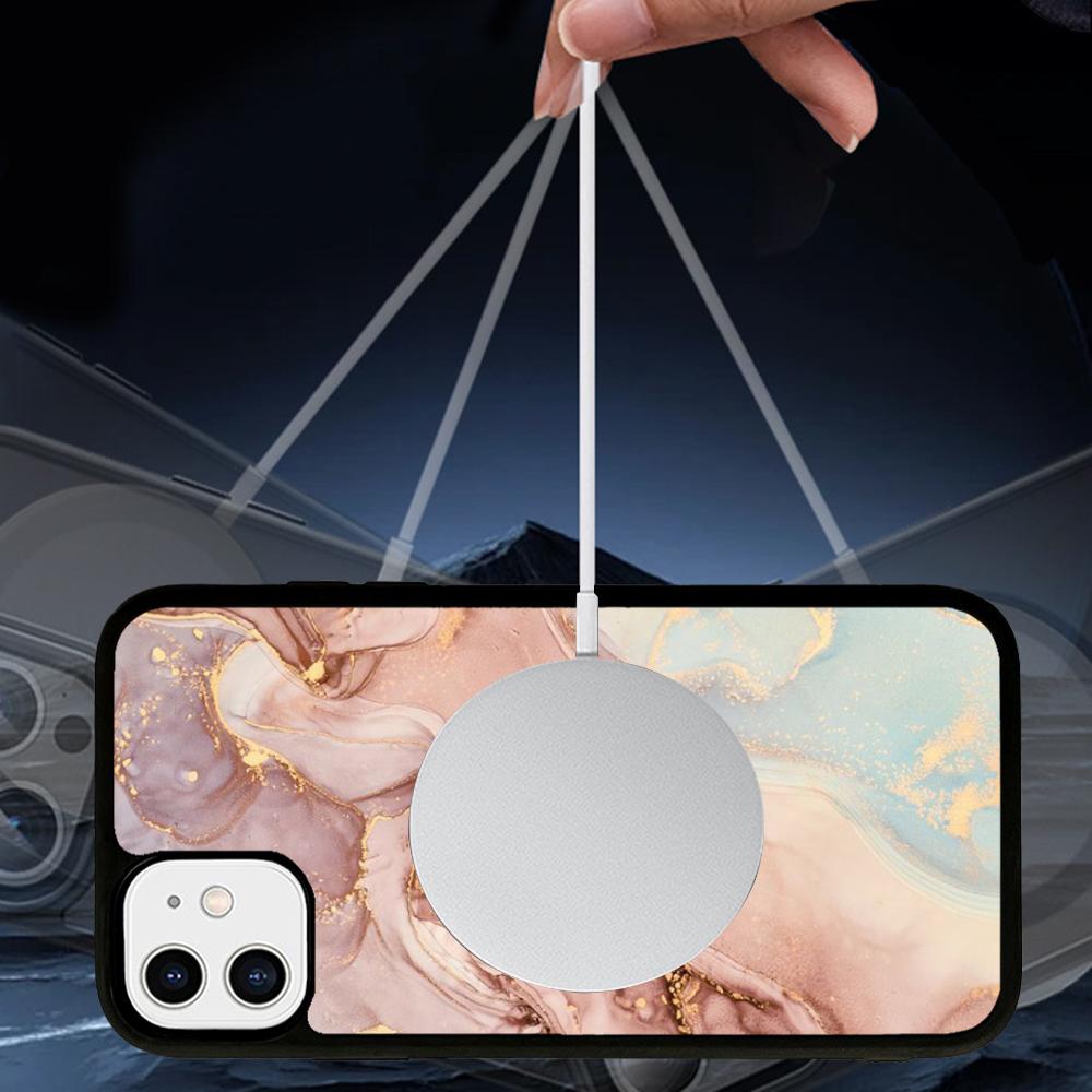Marble Art Phone Case Magnetic Case For IPhone 16 14 13 12 11 15 Pro Max Plus For Magsafe Wireless Charge Cover