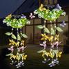 Solar Butterfly Vine Lights: Waterproof Outdoor Hanging Artificial Plants for Garden and Balcony Decoration