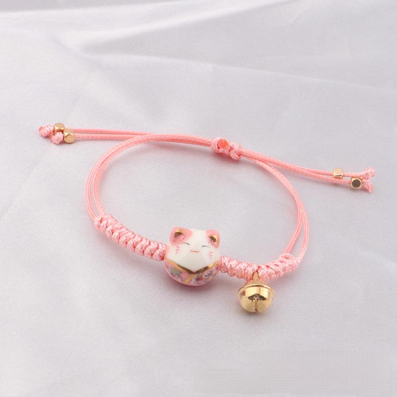 Плетеный браслет Lucky Cat Candy Color для женщин