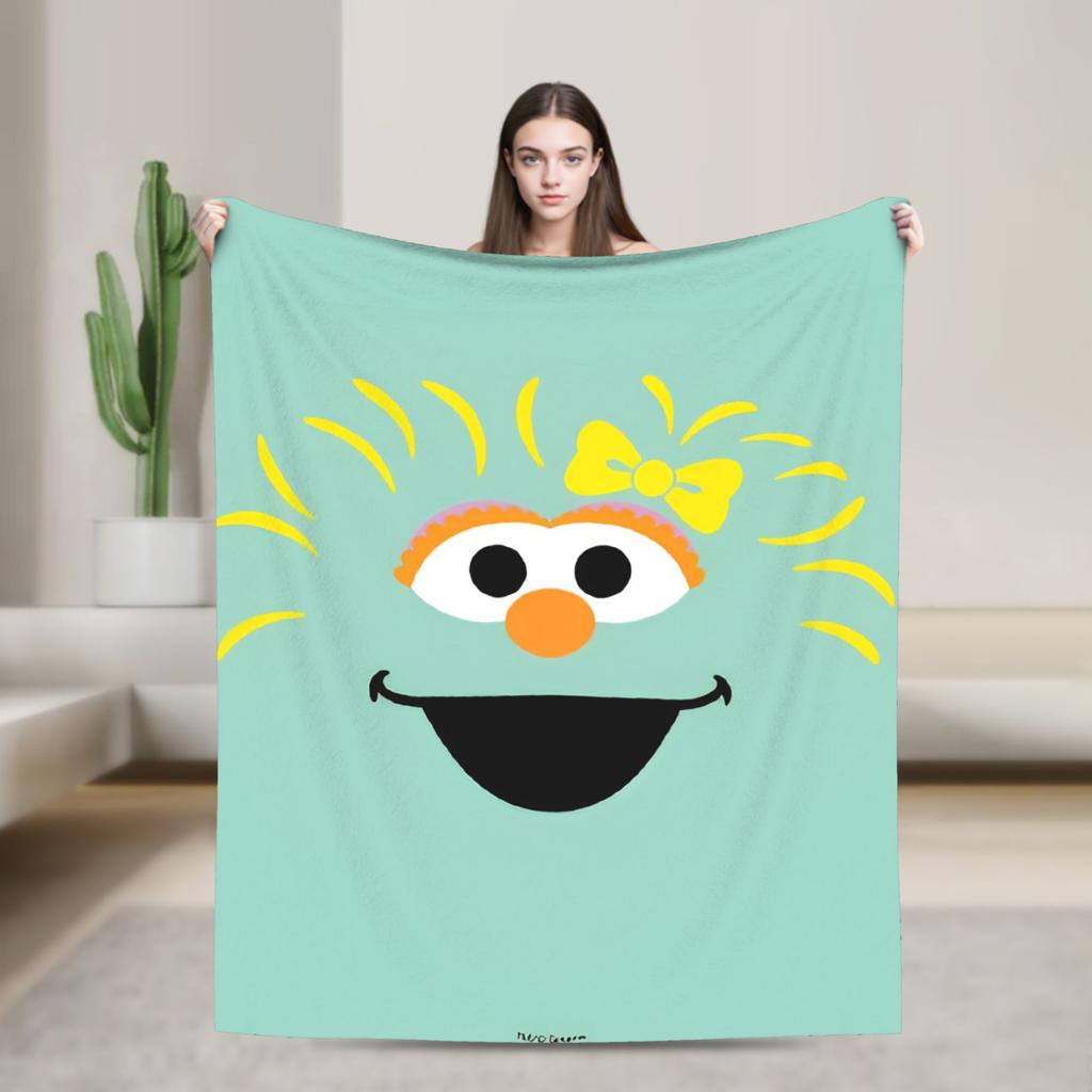 Christmas Present Pattern Blanket S-Sesames Streets Warm Soft Plush Throw Blanket For Couch Sofa Bed Flannel Bedspread Bed Cover