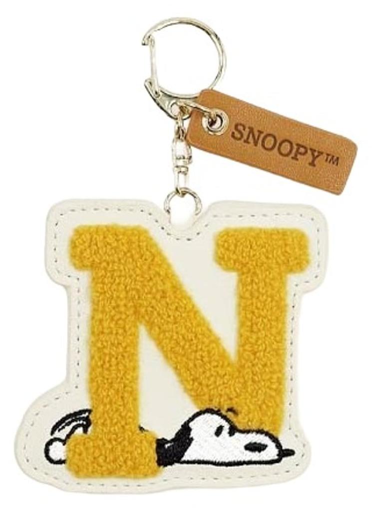 Marimo Craft SNOOPY Ключница-брелок Сагара с инициалом N Snoopy Примерно Ш84 x В75 x Г4 мм (SPCQ-394)
