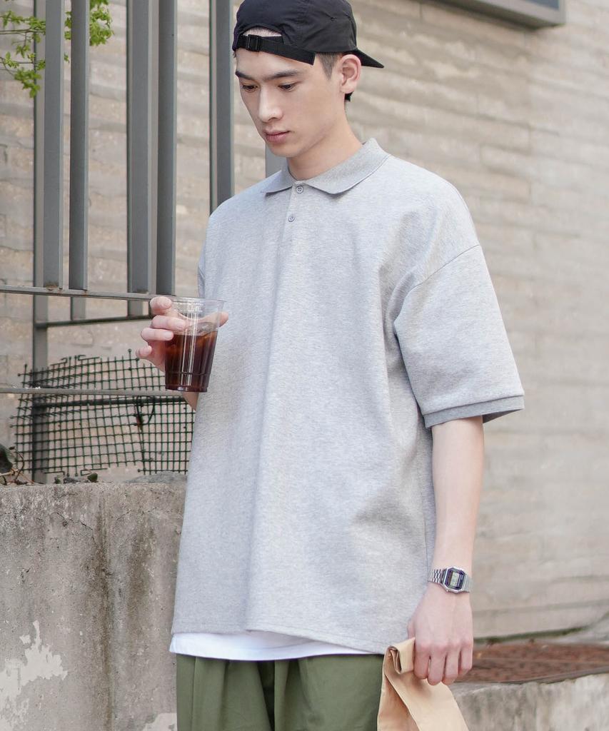 JEMUT [2Pack] Pins Oversized Collared Short Sleeve Tee 2Pack Yhst2354 (C Type)