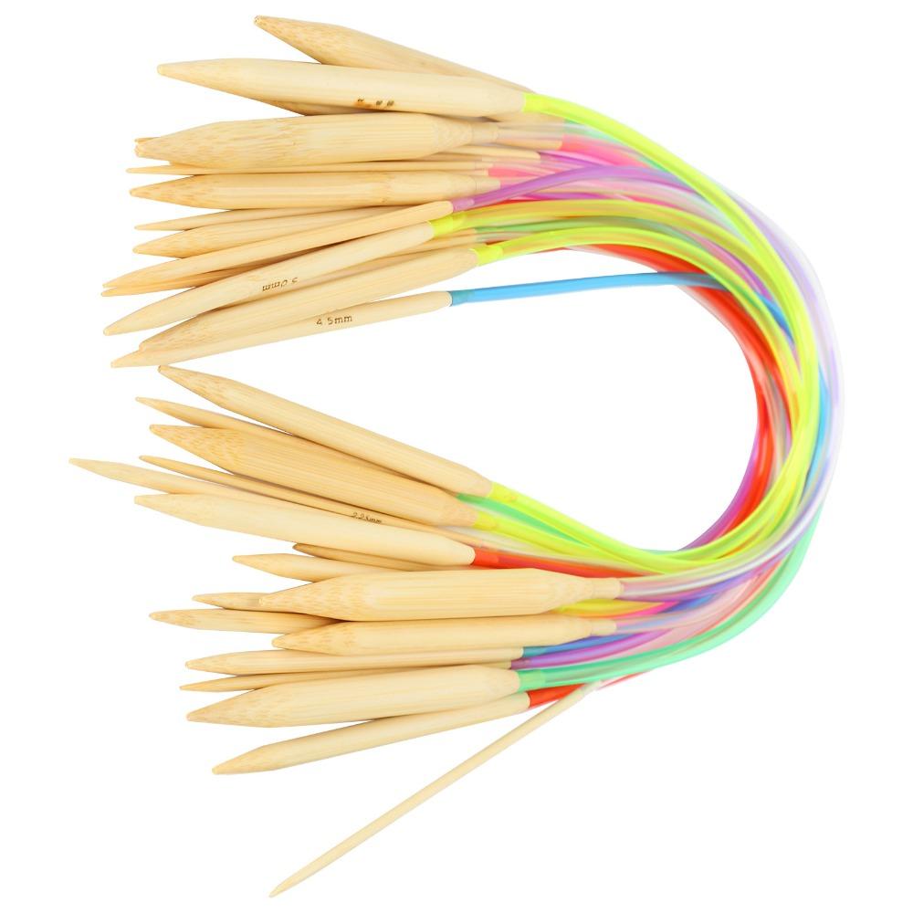 18pcs Colorful Plastic Tube Double Point Knitting Needles Knitting Tool Set For Weave