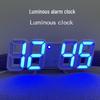 Luxury 3D LED Digital Wall & Desktop Clock - Luminous Alarm for Living Room