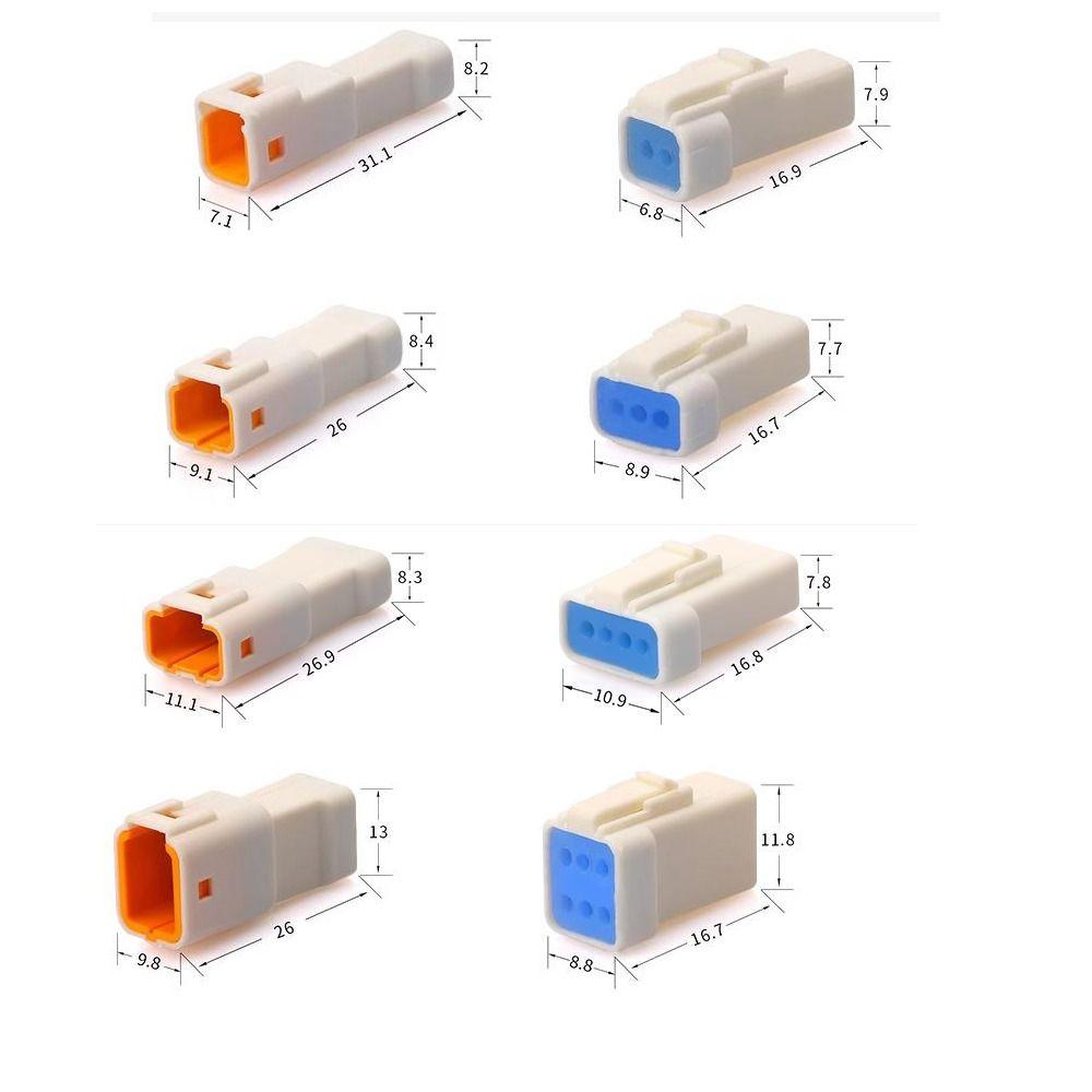 JWPF-VSLE-S Automotive Waterproof Cable Connector 2 3 4 6 8 pin Male Female Terminal Plug
