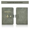 Leather Passport Holder Set with Cross-border Hot Stamping and Hardware Buckle